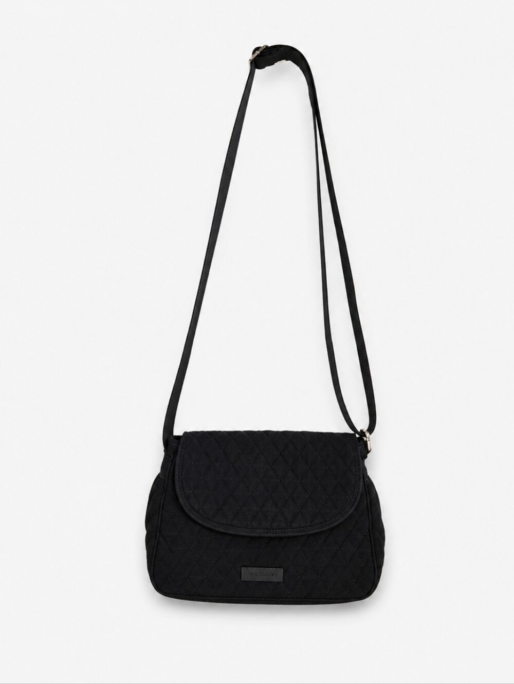 Vera Bradley Classic Black Microfiber Quilted Crossbody Purse - Picture 3 of 10